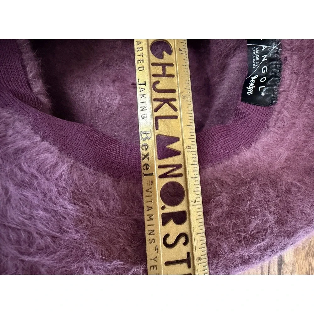 Vintage 70s Kangol Furgora Angora Plum Purple Bucket Hat Made In England Med